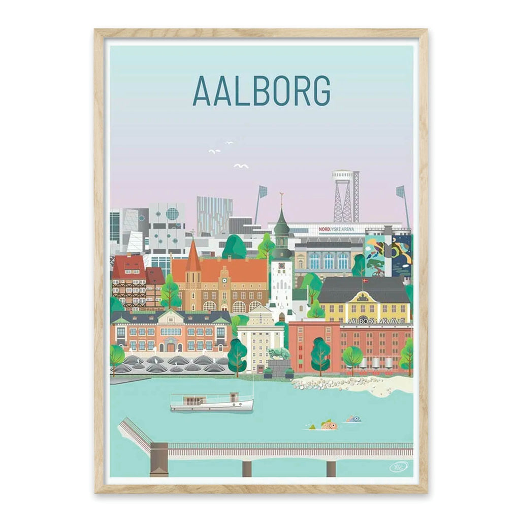 vejledning inden for Centrum Aarhus byplakat - illustration af Vilakula – Homedec.dk