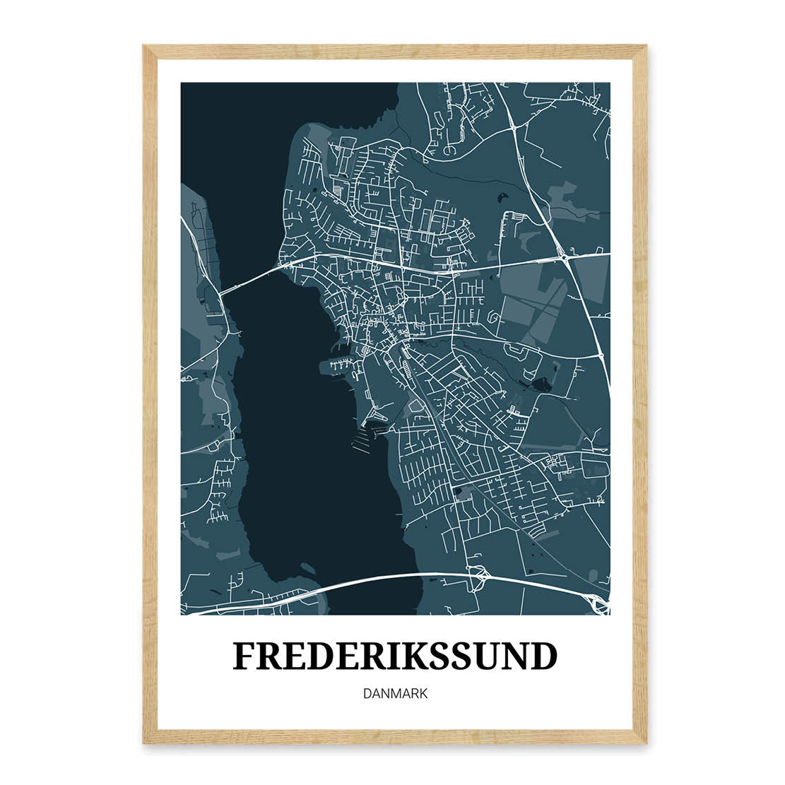 Frederikssund plakat - Blå – Homedec.dk