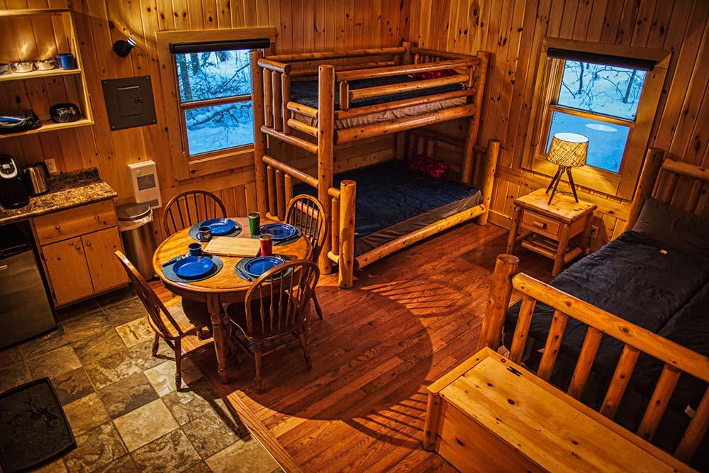 Cabin interior furniture by Log Furniture and More