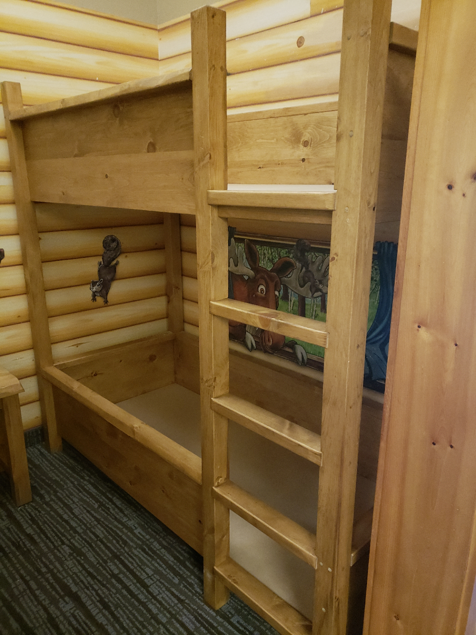 Hotel custom bunk beds for kids by Log Furniture and More
