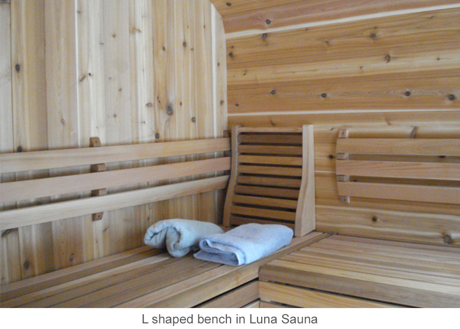 Luna Knotty Cedar Sauna – Log Furniture and More