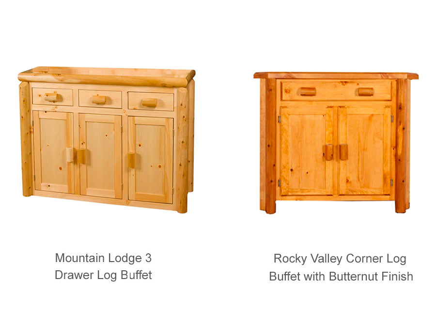 Mountain Lodge and Rocky Valley Buffet (& Corner) – Log Furniture and More