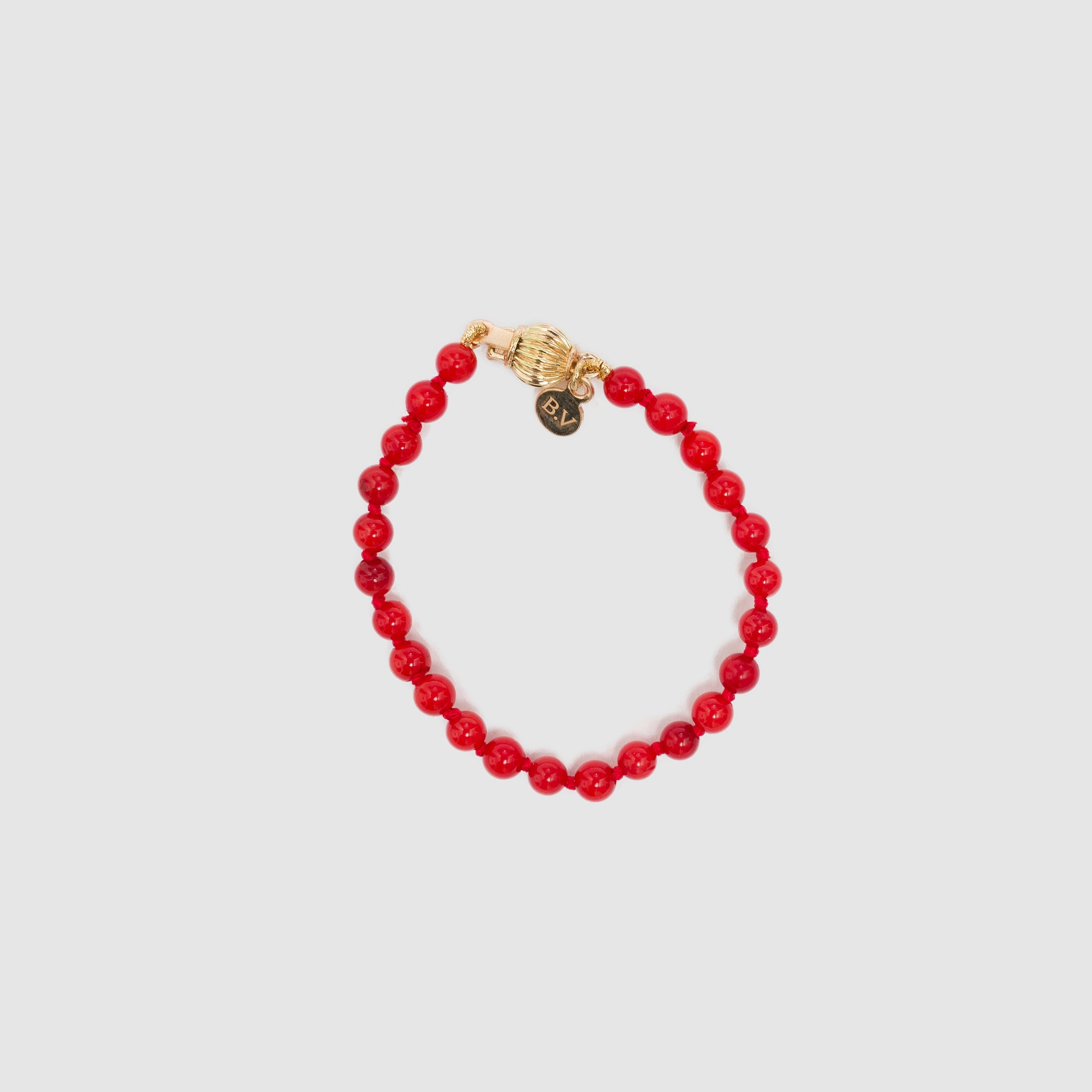 Coral Bracelet in pure silver flower caps - To Harmonizes Relationship -  Engineered to Heal²