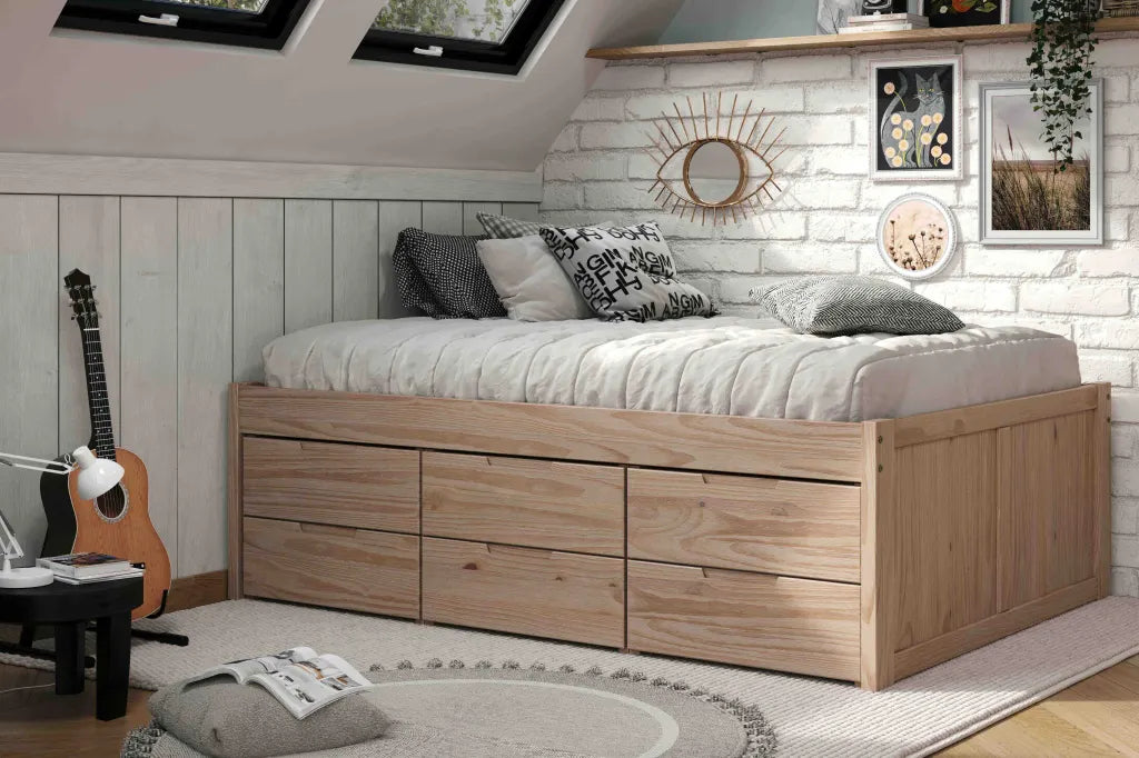 Six Drawer Captains/Storage Bed/ Twin Size