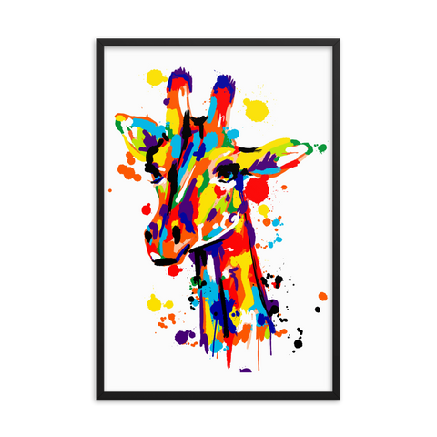 Tableau Girafe Pop Art le Portrait
