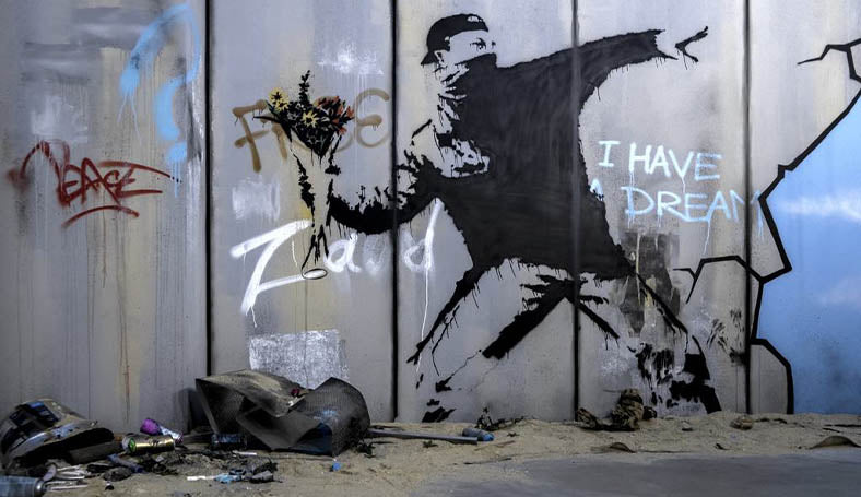 Banksy lanceur de fleur