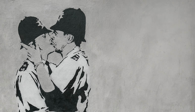 police gay Banksy