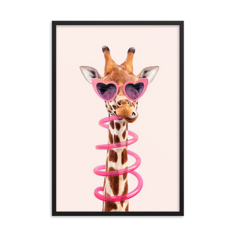 Tableau Déco Girafe Rigolote Lunette de Soleil