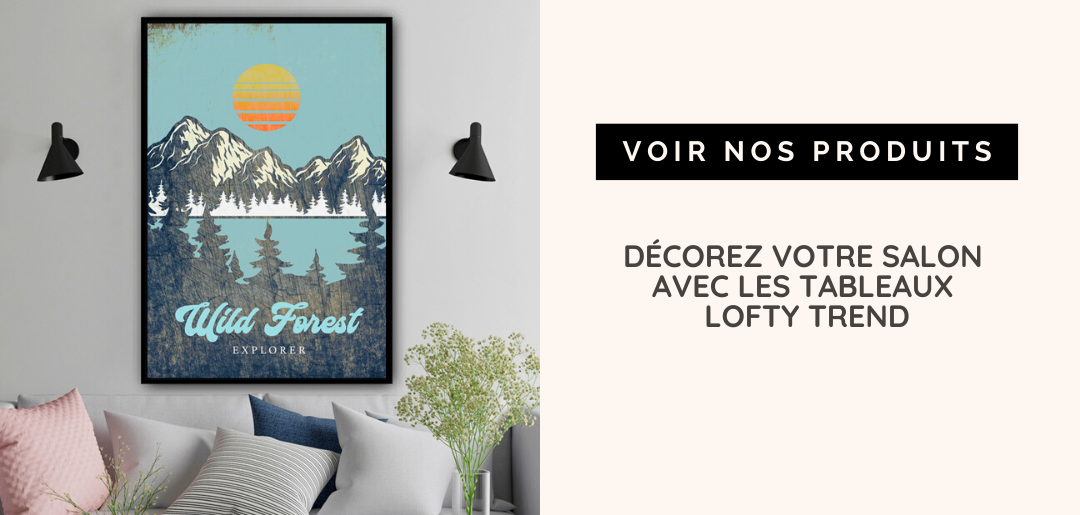 tableau bois montagne vintage