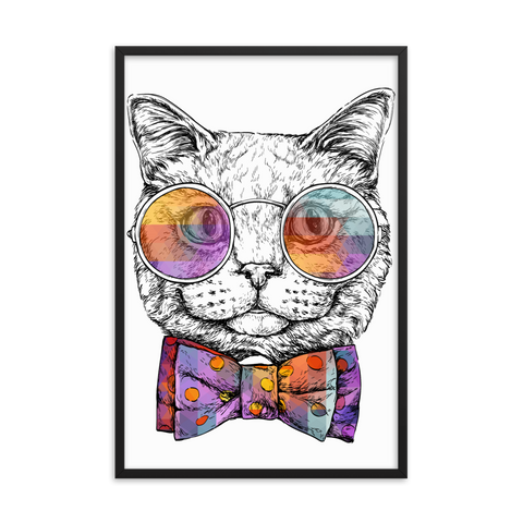 Tableau Chat Couleur Lunette