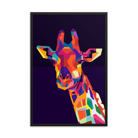 Tableau Girafe Coloré (Arc-en-Ciel)