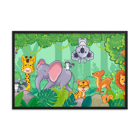 Tableau Déco Jungle Enfant la Fête