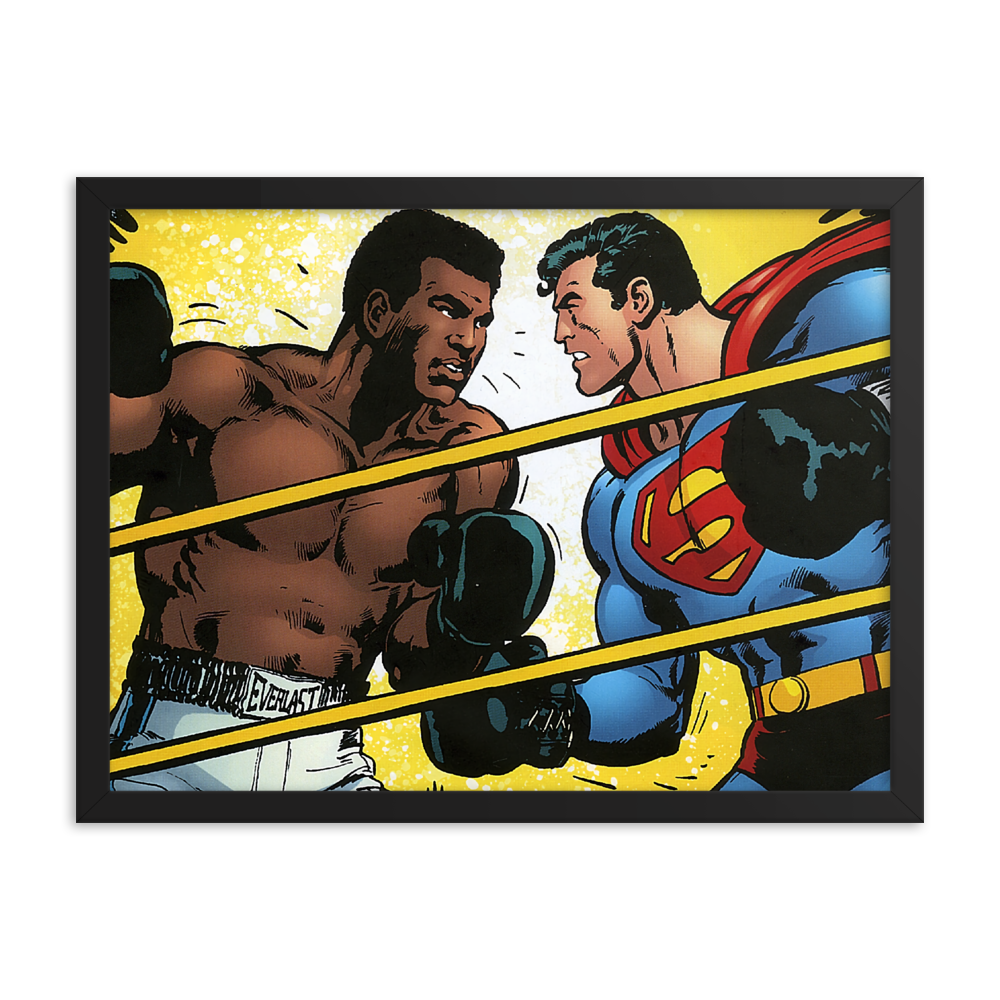 Tableau déco Muhammad Ali vs Superman