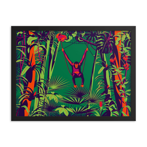 Tableau Singe Coloré Jungle