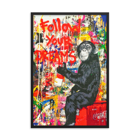 Tableau Déco Singe Pop Art Follow your Dream