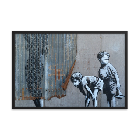 Tableau Déco Street Art Banksy les voyeurs