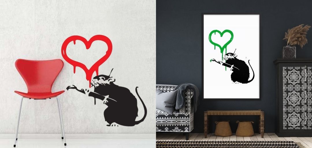 banksy rat love