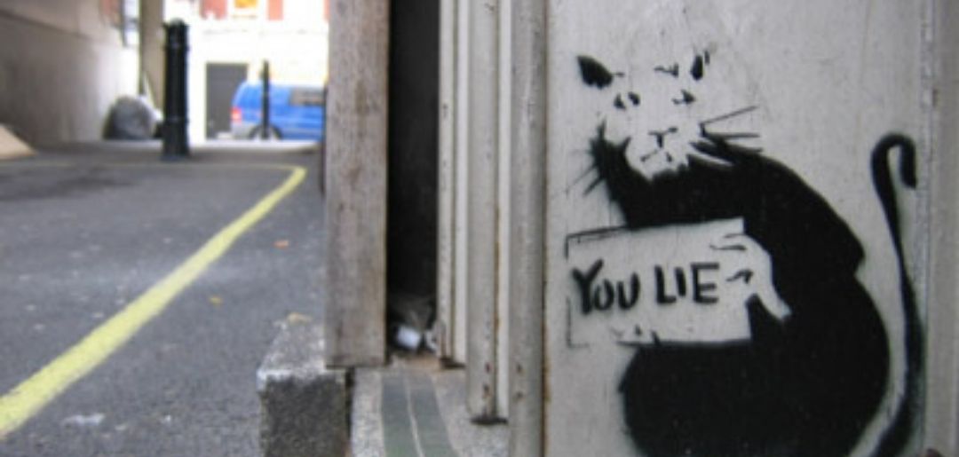 banksy rat you lie