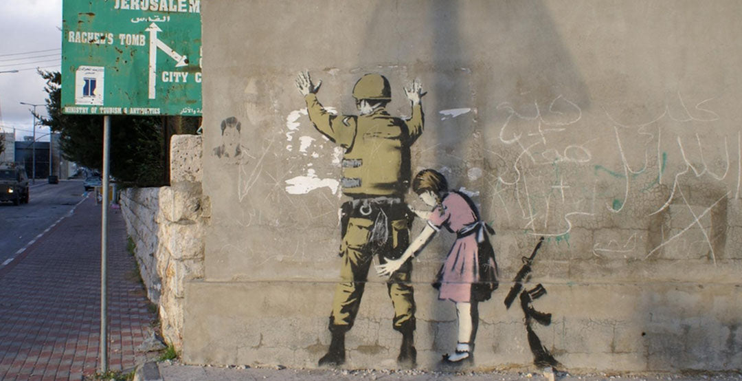 banksy la petite fille et le soldat