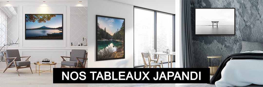 Grand tableau abstrait - Déco salon moderne tendance Japandi