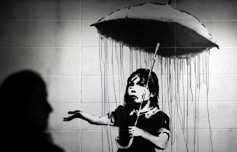 umbrella girl banksy