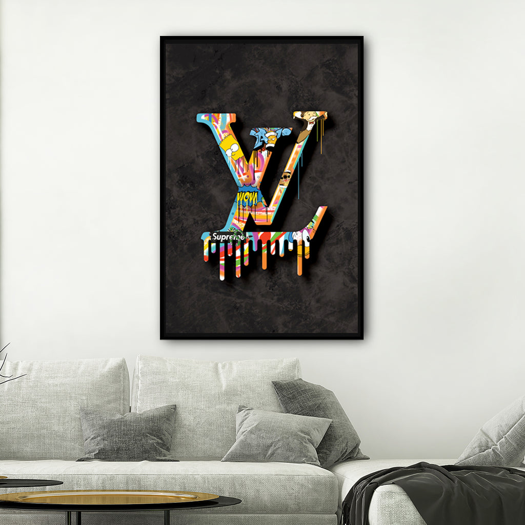 Tableau Louis Vuitton pop art gris | Tableau-toile™