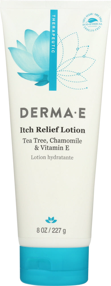 DERMA E: Itch Relief Lotion with Tea Tree Vitamin E and Chamomile, 6 oz - Vending Business Solutions