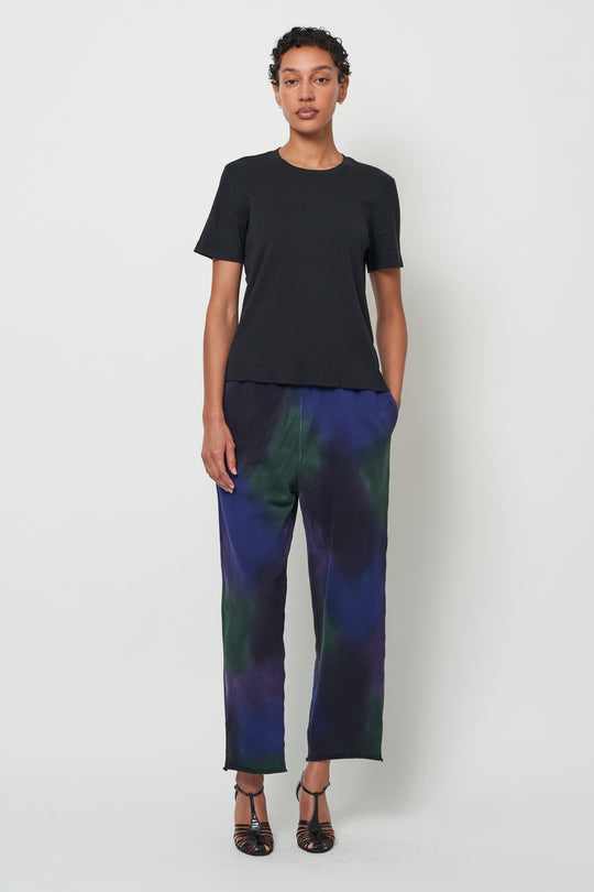 Raquel Allegra Basic Tee Army Camo Tie Dye