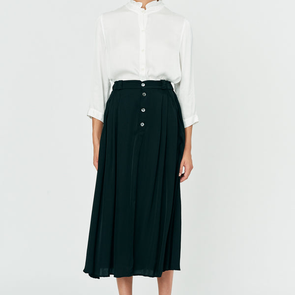 Black Ghost Ranch Matte Satin Lily Skirt – Raquel Allegra