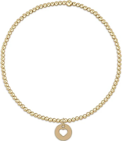 Classic Gold 2mm Small Heart Disc