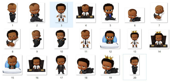 Download Afro American Boss Baby Dark Skinned Centerpieces ...