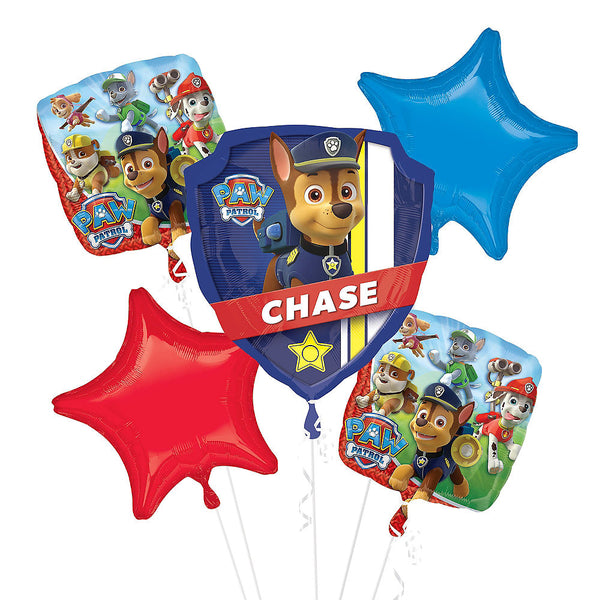 Paw Patrol Birthday Balloons Bouquet 5pc Chase – Balloonsforeverythingonline