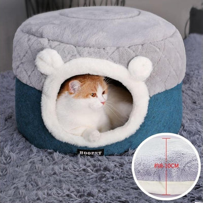 Niche Douillette Pour Chat Lit En Peluche 2 En 1 Doux Et Confortable