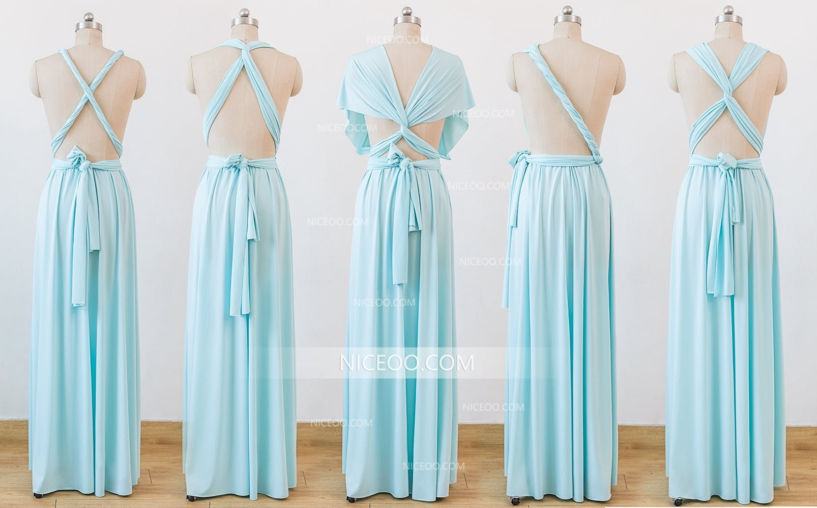 sky blue infinity dress