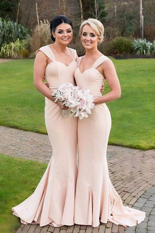 cheap baby pink bridesmaid dresses