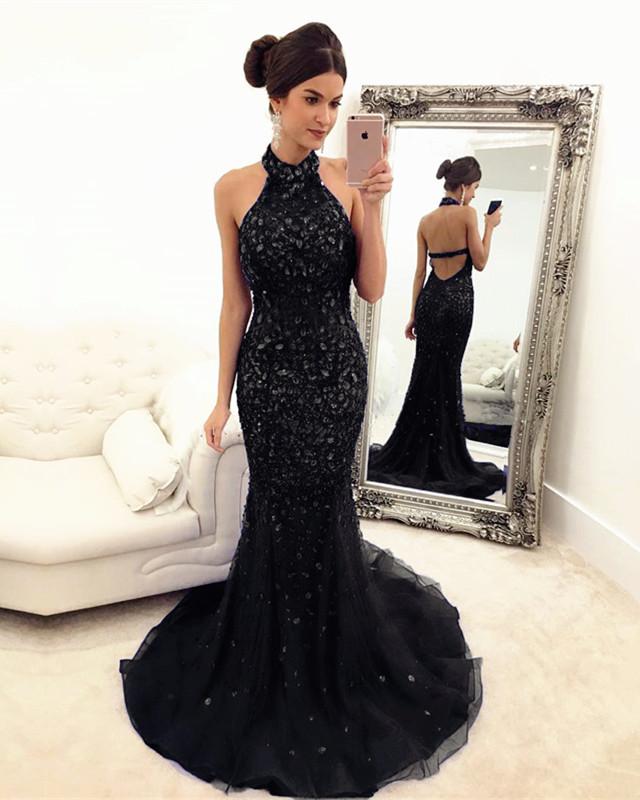 black military ball dress