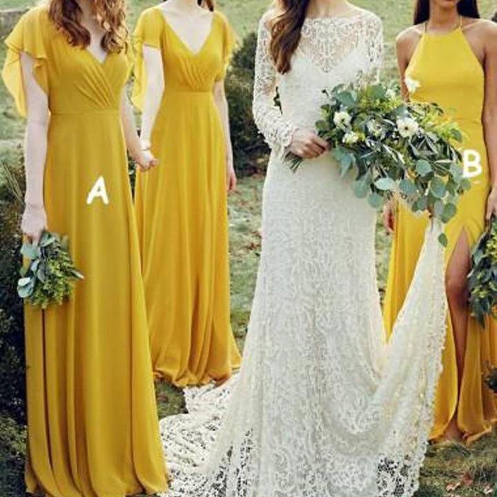 elegant yellow dresses