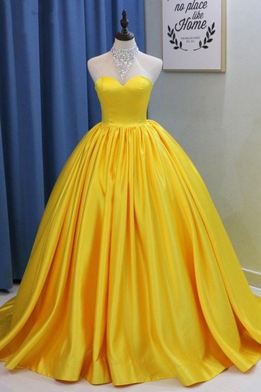 yellow soiree dresses