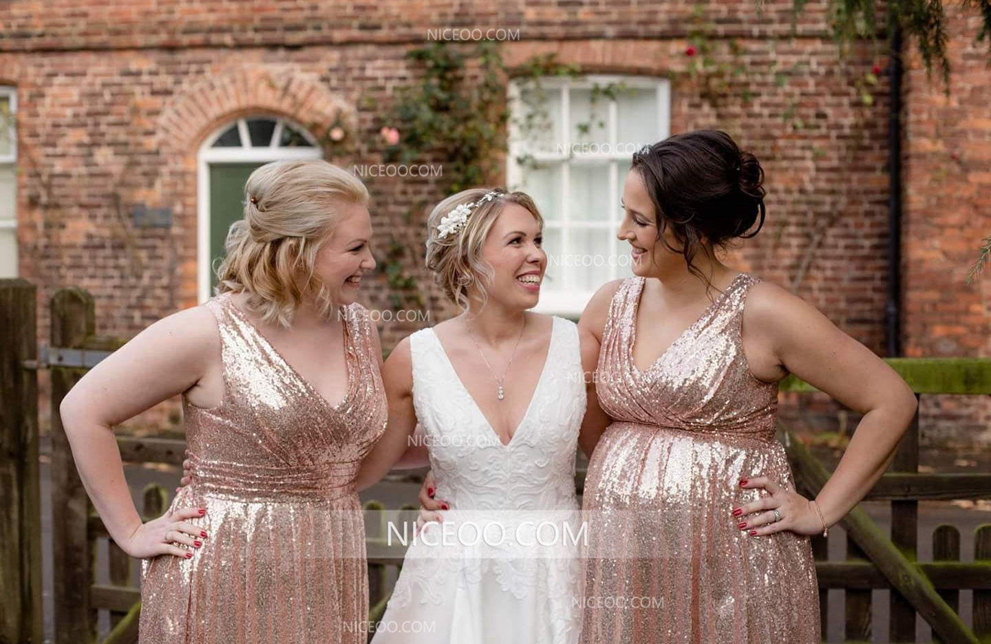 rose gold plus size gown
