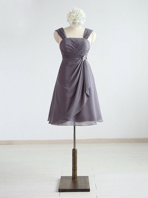 gray knee length dress
