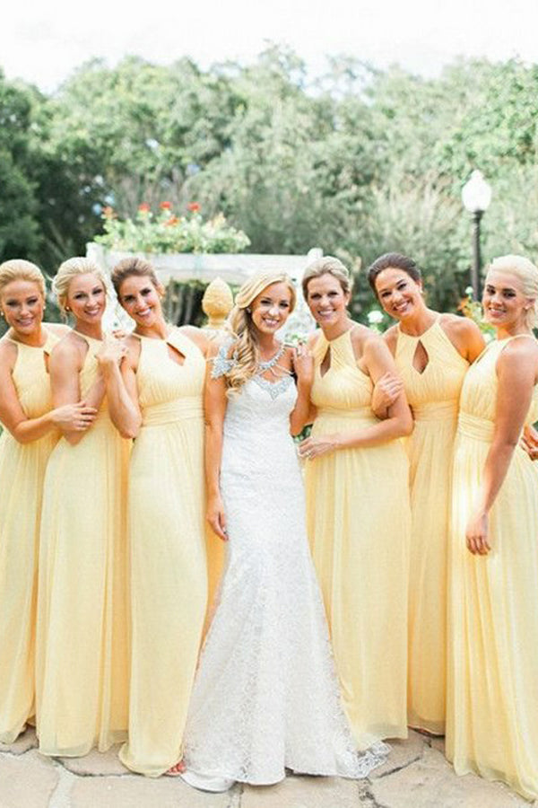 plus size yellow bridesmaid dresses