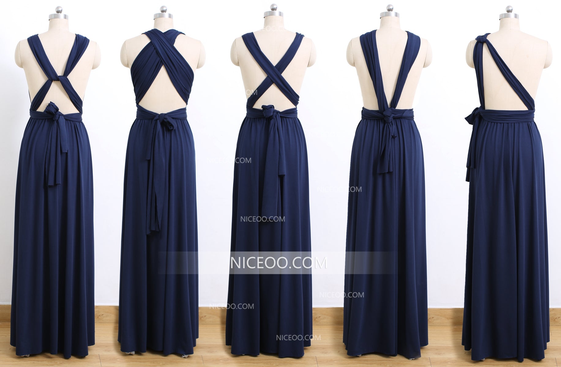 denim blue bridesmaid dresses