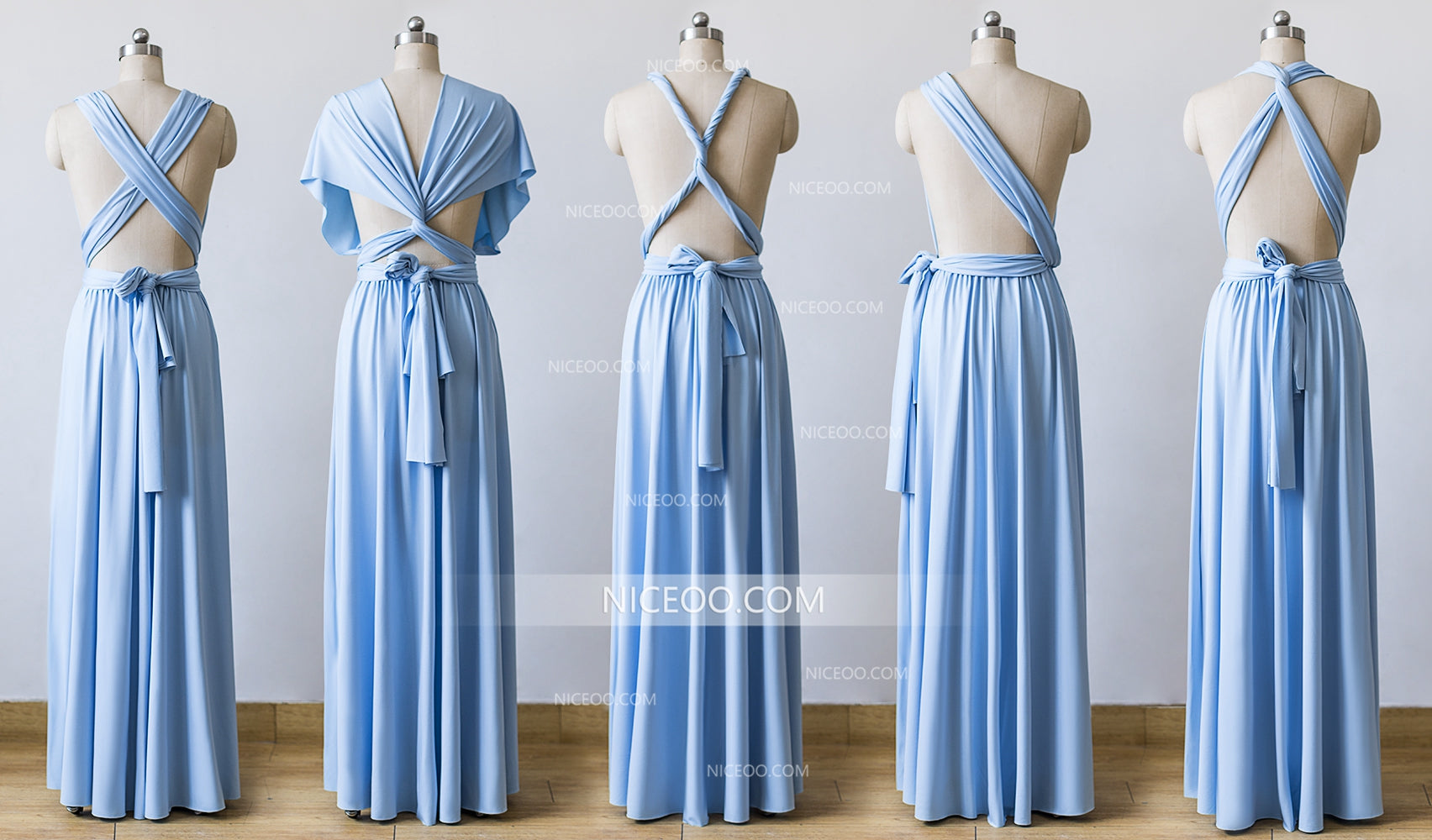 light blue wrap dress maxi