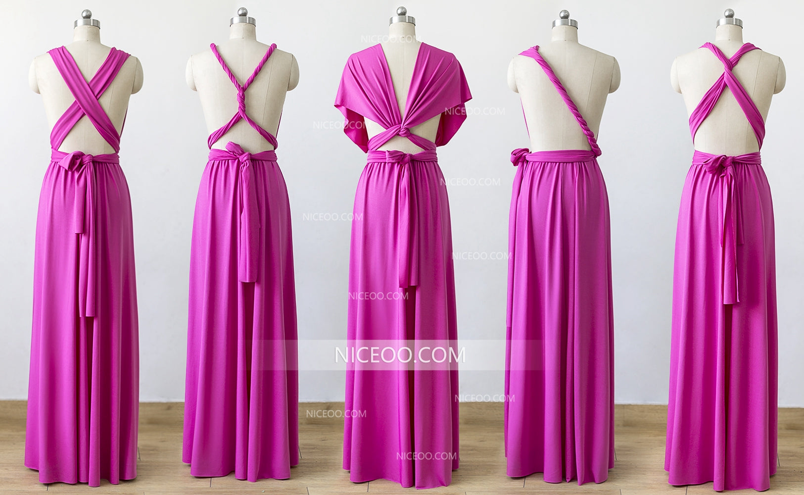 dusky pink multiway bridesmaid dress