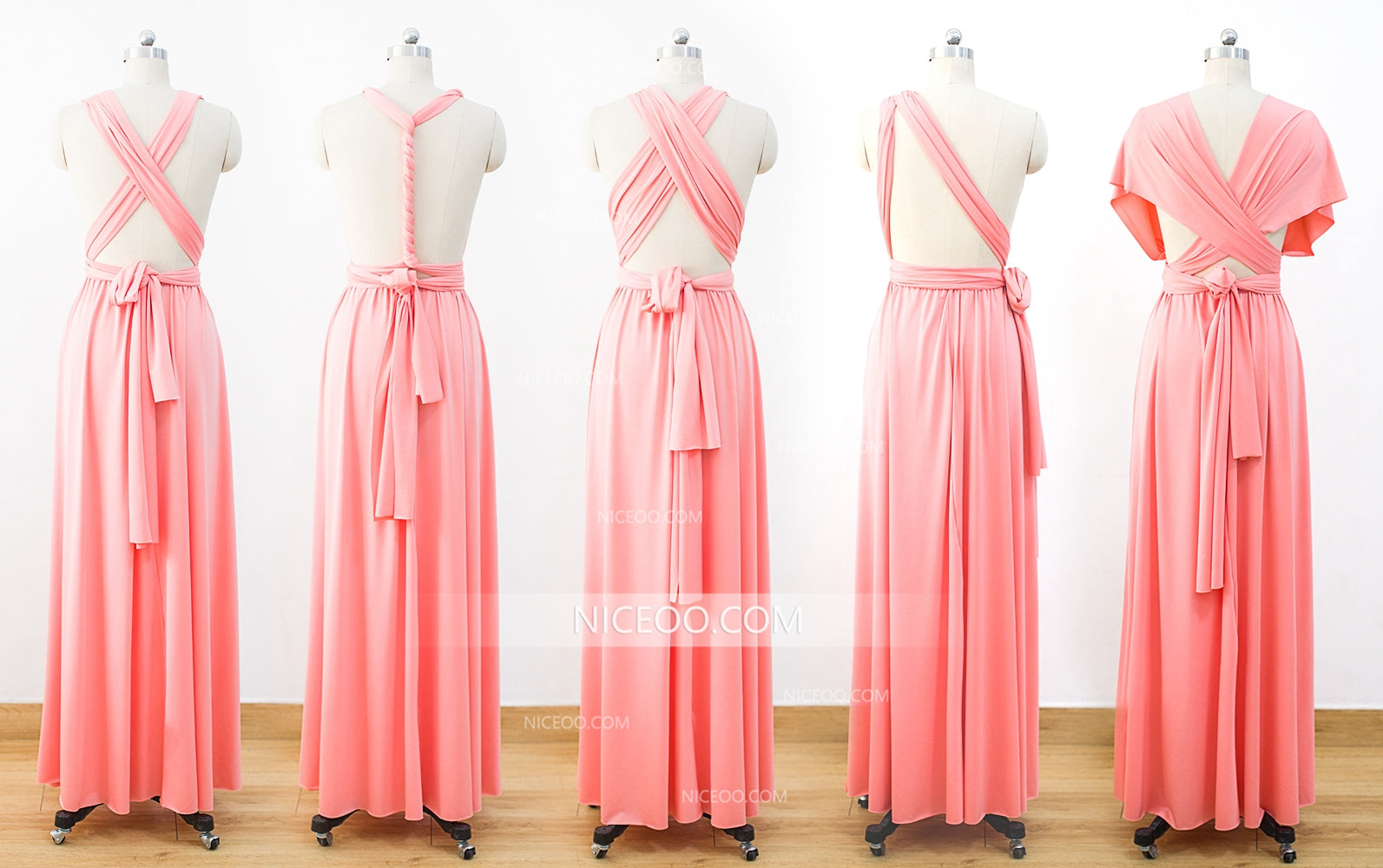 coral multiway bridesmaid dresses