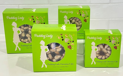 Pudding Lady Christmas Cakes boxed 4 sizes