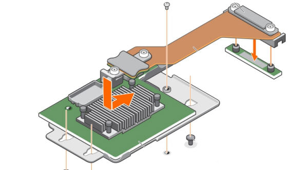 Image of the SAS Expander in the Dell FC830 Blade Server