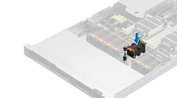 Image of a Fan system in the R660xs Rack Server By Dell