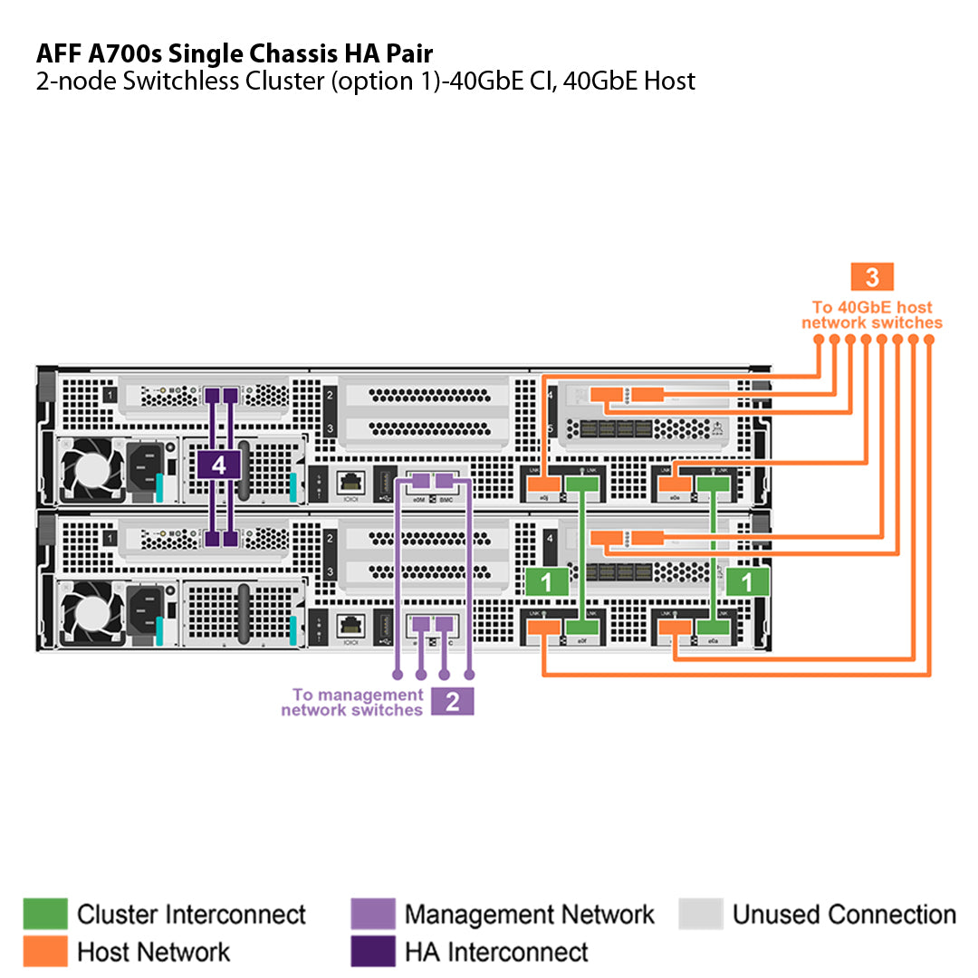 NetApp All Flash FAS (AFF) A700s Single Chassis HA Pair Filer Head (AF - ECS