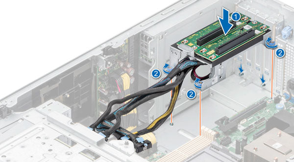 Image of the Dell PowerEdge T550 GPU Riser